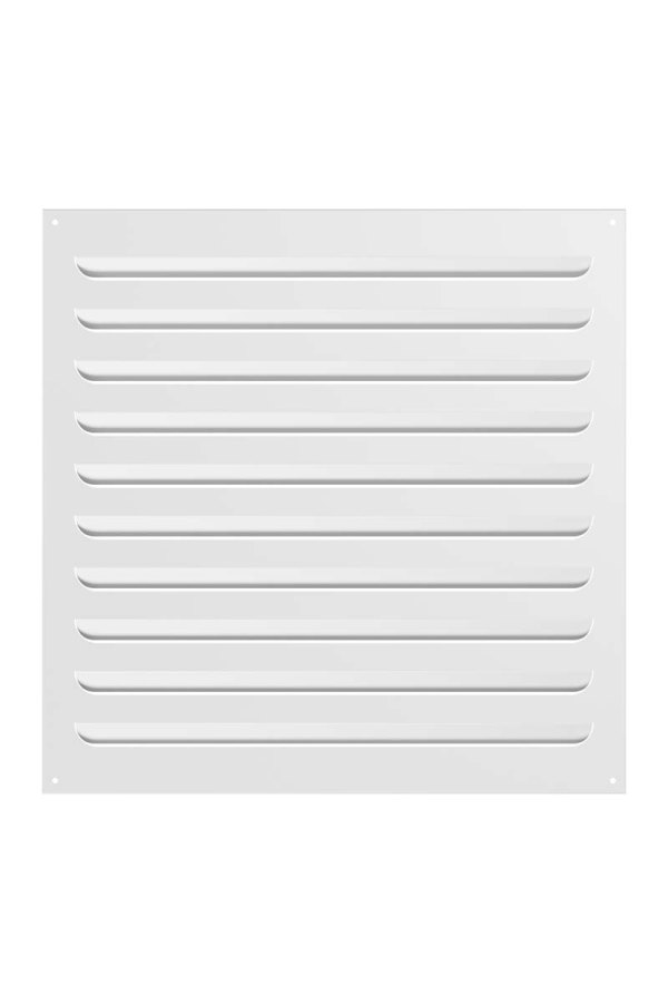 Решетка вентиляционная МВР жалюзи 500х500 окрашенная сталь белый ERA